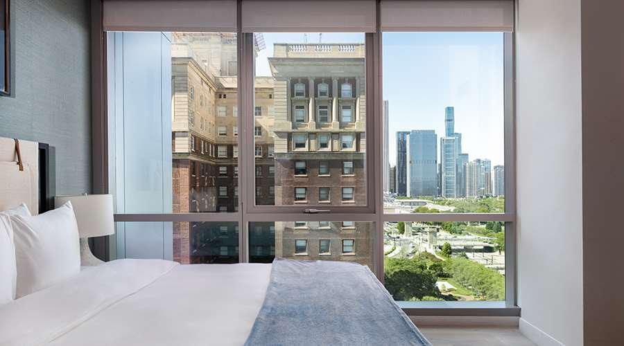 Aparthotel Sentral Michigan Avenue Chicago Habitación foto View from a bedroom