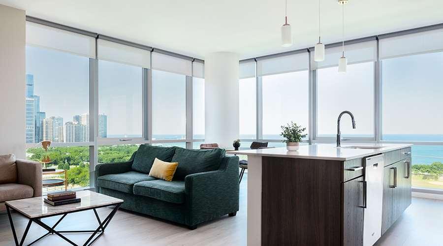 Aparthotel Sentral Michigan Avenue Chicago Habitación foto Interior of a typical apartment
