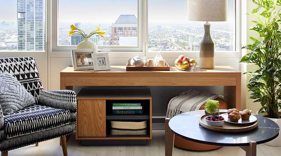 Aparthotel Sentral Michigan Avenue Chicago Habitación foto A console table