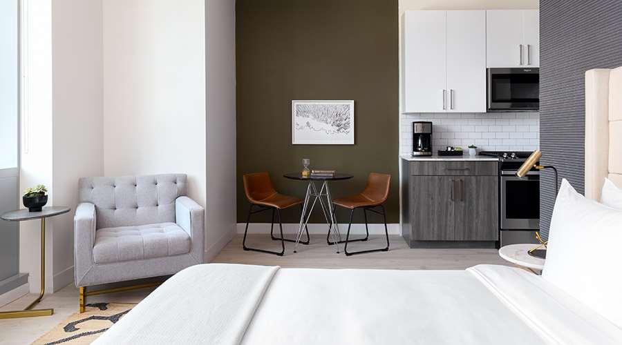 Aparthotel Sentral Michigan Avenue Chicago Habitación foto A typical studio apartment